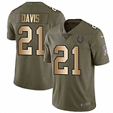 Nike Colts 21 Vontae Davis Olive Gold Salute To Service Limited Jersey Dzhi,baseball caps,new era cap wholesale,wholesale hats